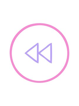 pixelize effect animation of rewind symbol