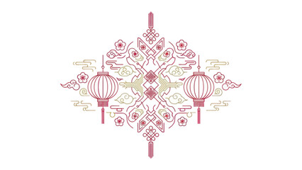 Chinese Lanterns Decorative Design Page Page.