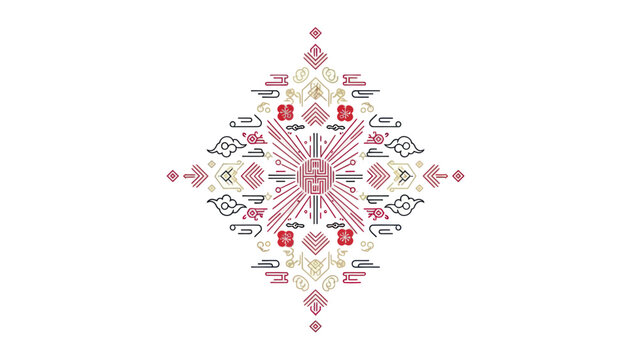 Intricate Floral Mand Page Ornament.