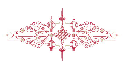 Red Chinese Lantern Design Element. © solikhin