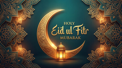 Eid ul Fitr Background. Holy Eid Mubarak Background Design