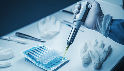 surgical instruments in the operating room in laboratory