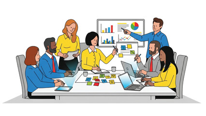 Diverse Business Team Meeting Around Table.