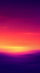 Vivid Sunset: A captivating gradient of vibrant hues paints the sky, casting a warm glow over distant landscapes.