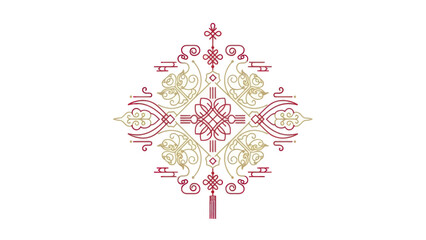 Vibrant Floral Pattern Design Element.