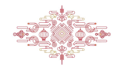 Chinese New Year Decorative Pattern Design.