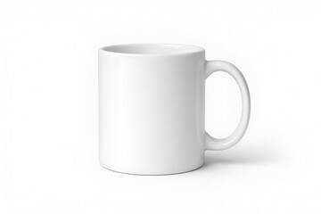 Obraz premium A minimalist white ceramic coffee mug