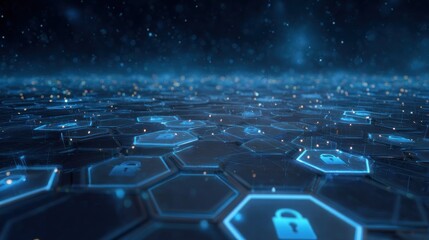 Obraz premium Abstract digital security network concept