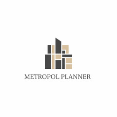 Fototapeta premium Metropol Planner Urban Architecture Building Logo