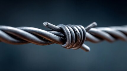 A wire is twisted and bent, with a metal bar on the end