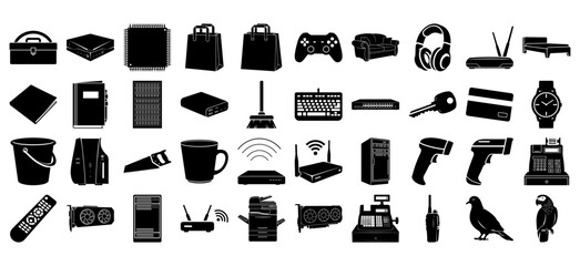 Vector Illustration of Various Tech Gadgets and Accessories