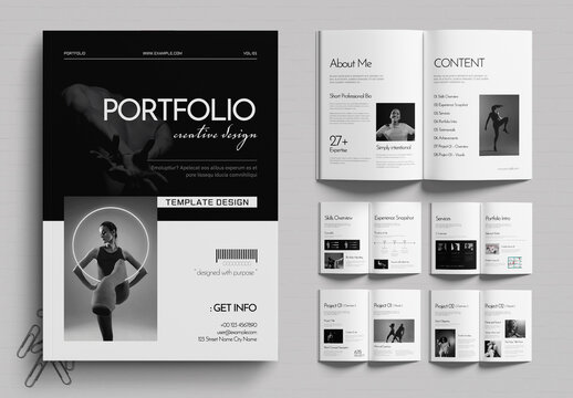 Portfolio Template with Clean Modern Layout