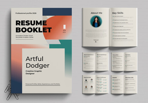 Resume Booklet Template