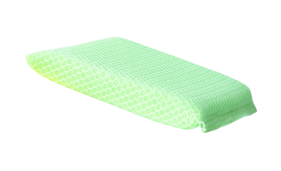 A green dish sponge isolated with clipping path in png file format