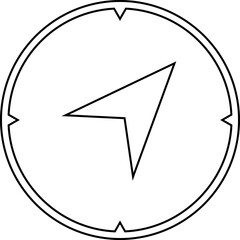 compass navigation icon of direction and orientation symbol of flat line vector illustrations, add compass rose, bearing, route, travel guide, black icon