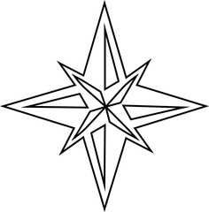 Obraz premium compass navigation icon of direction and orientation symbol of flat line vector illustrations, add compass rose, bearing, route, travel guide, black icon