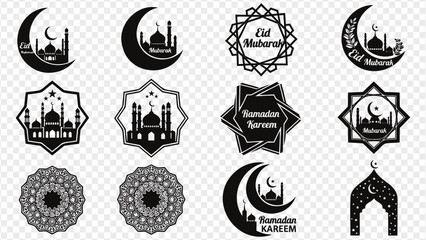 Ramadan Kareem Eid Mubarak Islamic design elements