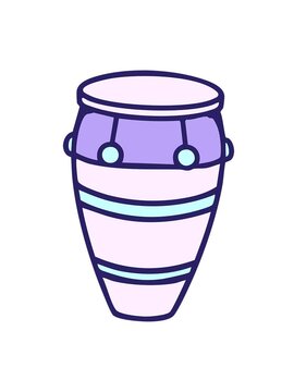 jiggle and pause animation of traditional brazilian repinique carnival drum