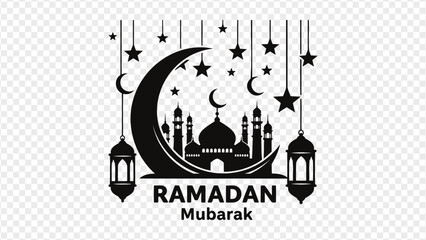 Ramadan Mubarak greeting card design