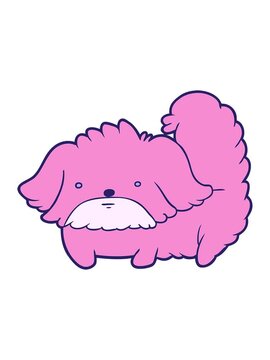 bob and pause animation of quirk cartoon dog