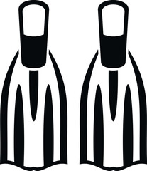 Pair of black swimming fins for watersports activity © anatolir