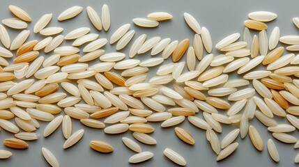 Obraz premium Rice grains, basmati rice, elongated elegant grains