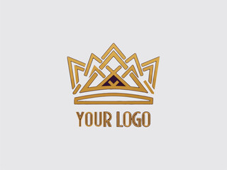 Golden Crown Logo Design Element. © lutfi