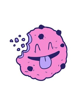 attention grabbing animation of cartoon doodle of cookie