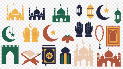 Islamic ramadan eid al fitr symbols