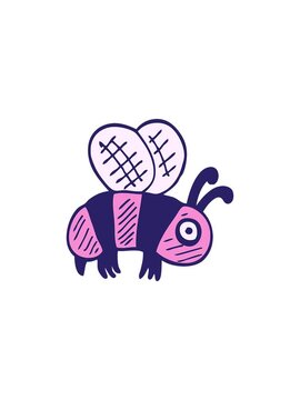 splitting effect animation of cartoon doodle illustration