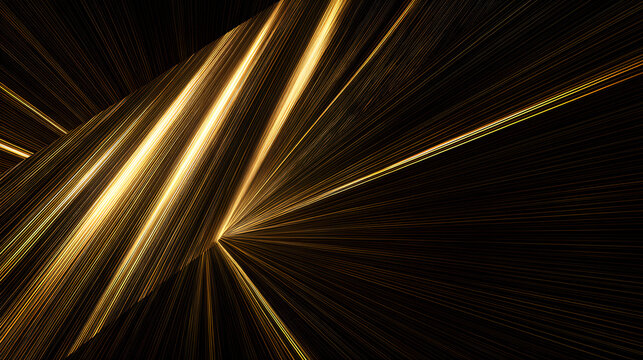 A flashy gold focus line effect background. Stock Illustration