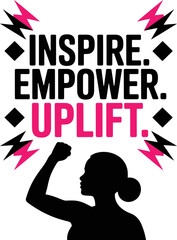 Empowerment Motif with Fist and Bold Text tshirt Design