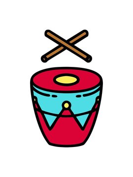 power up animation of traditional brazilian drum percussion instrument