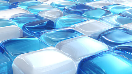 Abstract noise texture with white background glass effect in blue and cyan tone, featuring smooth gradient background for modern digital wallpaper, digital aesthetics, and futuristic presentation