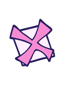 attention grabbing animation of cartoon doodle cross mark