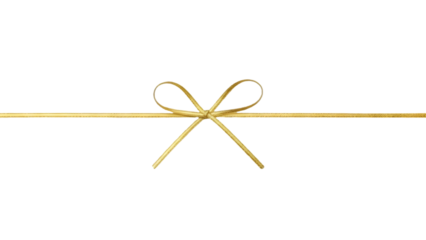 Golden ribbon with bow