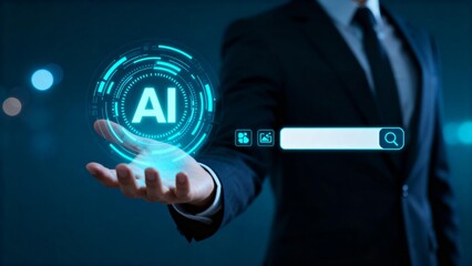 AI technology in business suit