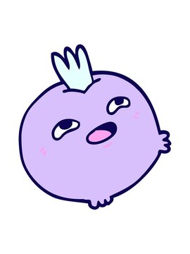 neon light effect animation of cartoon doodle happy root vegetable
