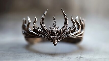 a metal with diamond crown 