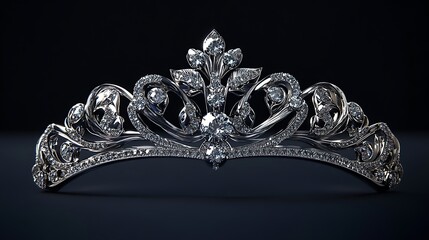 a metal with diamond crown 