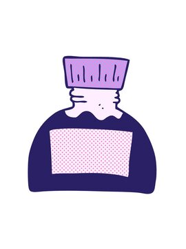 jiggle motion animation of freehand drawn cartoon ink pot