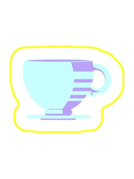 radioactive glowing animation of coffee cup graphic vector icon