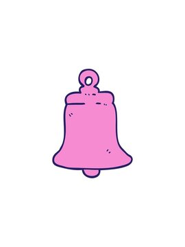 flashy sales animation of cartoon doodle ringing bell