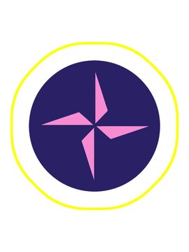radioactive glowing animation of iconic tattoo style image of a star symbol