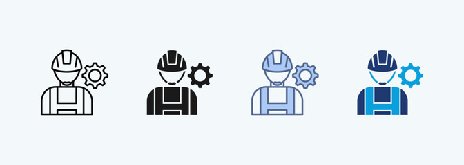 worker multiple  style icon collections 