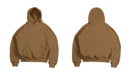 Boxy Hoodie Brown Mockup