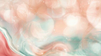 Abstract colorful pink background with bright smoke and shiny bokeh light circles creating a blurred winter holiday decoration pattern with glowing glitter textures