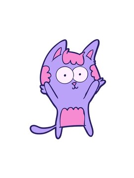 spinning motion animation of happy funny cartoon cat