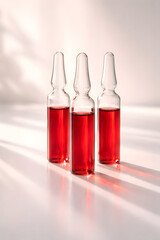 medicine bottle with red liquid