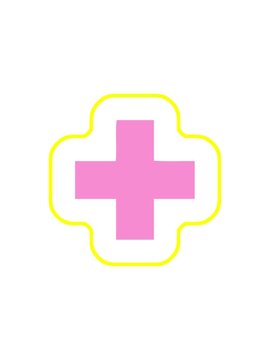 radioactive glowing animation of flat symbol of a addition symbol icon